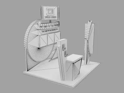 Booth Exhibition Stand a567b 3D model