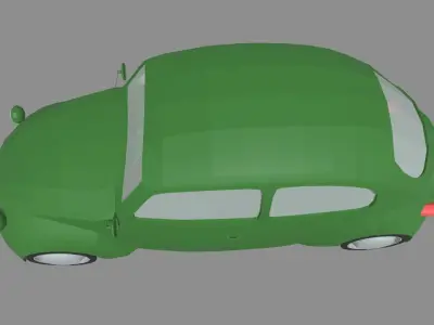 Low Poly Classic Car 01 Low-poly 3D model