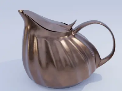 Antique Copper teapot Free 3D model