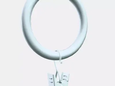SYRLIG Curtain ringcliphook Low-poly 3D model