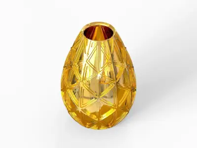 Golden vase Free 3D model