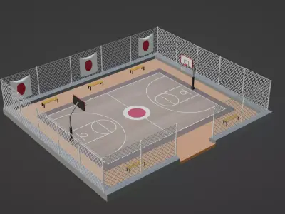 Basketball Stadium - Japan Low-poly 3D model