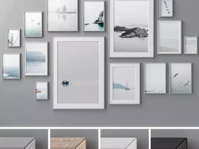 Photo Frames Set  320 3D model