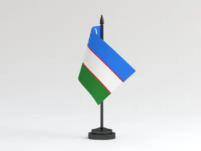 Table Flag Uzbekistan 3D model