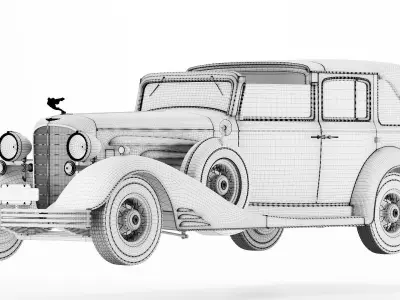 cadillac v 16 1933 Low-poly 3D model