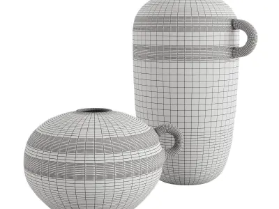 Ceramic Vase With Handle 3D model