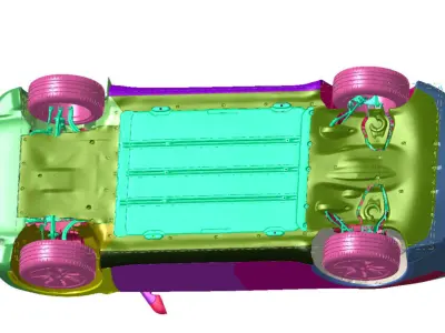 Tesla Model Y Standard Range RWD 2023 Vehicle 3d scan model 3D model