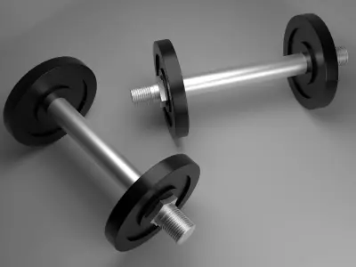 weight pair of dumbbells Free 3D model