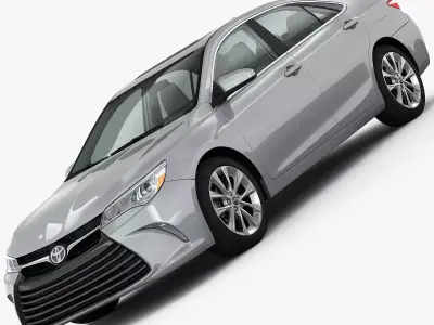 Toyota Camry XLE 2015 detailed interior 3D model