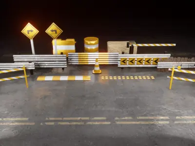 Asset Race Track Low-poly 3D model