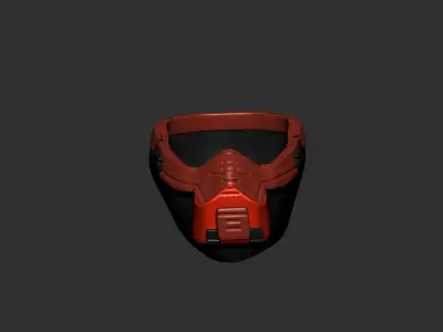 helmet high poly sculpt 3d printable  3D model 6