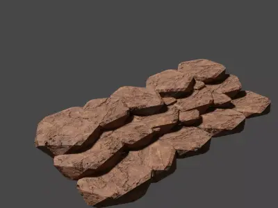 Desert Rock Stairs Free 3D model