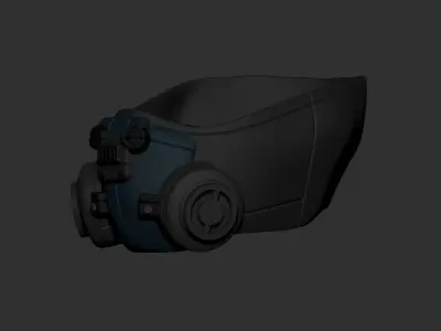 Gas mask high poly sculpt 3d printable scifi futuristic space 3D model