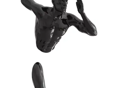 Handmade People Wall Decor on Resin 3D model