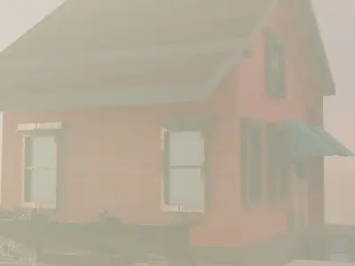 Little Red House Stylized 3D Model Low-poly 3D model