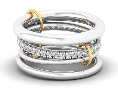 Multi Band Ring 3D print model