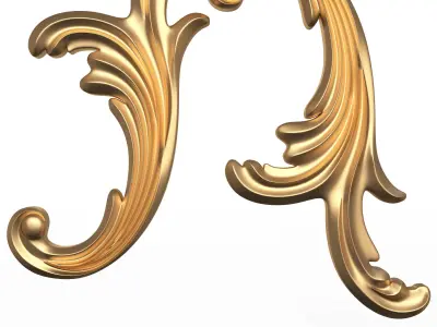 Corner Carved  Decoration Low-poly 3D model