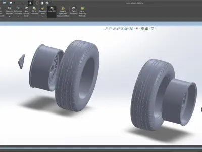 Avon CR6 ZZ tyres - Borrani wheels 3D print model
