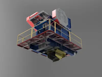 Realistic Jaw Crusher Full-Scale 3D Model   3D model