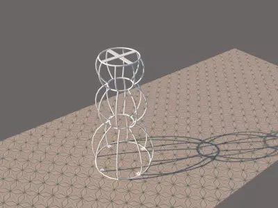 iron vase frame Free 3D model