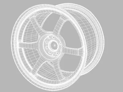 Racing Drift Wheel RAYZ DR57 SpecD MODEL Low-poly 3D model