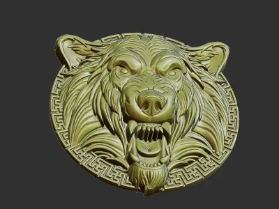 wolf head 3D print model