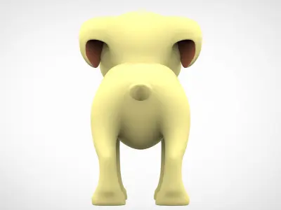 Pale Yellow Labrador Low-poly 3D model