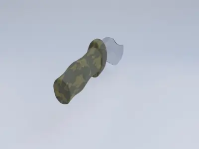 Combat Knife Low-poly 3D model