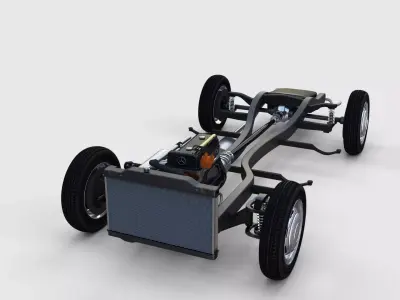 Mercedes Benz 190SL Full Chassis rev 3D model