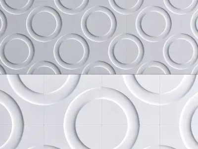 Wall 3d panel collection low poly 3d model Low-poly 3D model