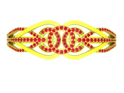 6344 luxury Diamond bangle 3D print model