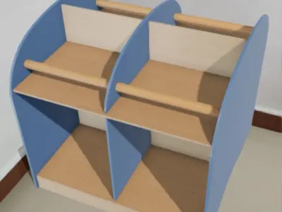 AlbumTrayMaxivision Blue Low-poly 3D model