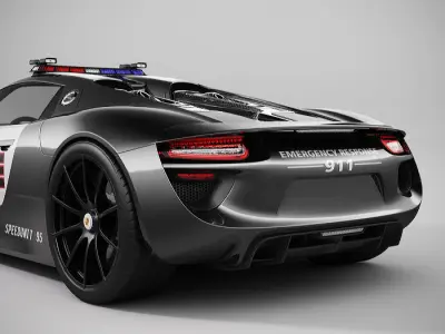 Porsche 918 Spyder Police 3D model