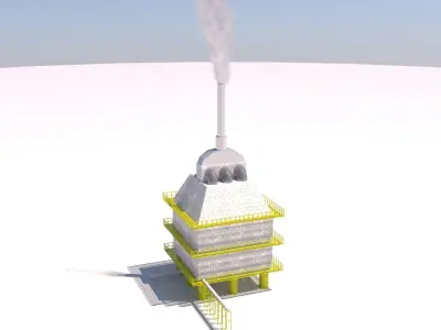 Refinery Industrial Furnace 03 3D model