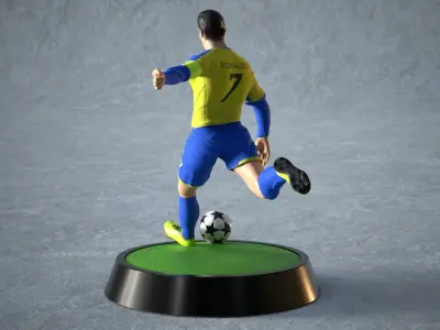 Cristiano Ronaldo Statue Sliced into 9 pieces 3D print model