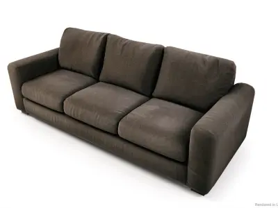 Fabric  Sofas and Armchair PBR Game Ready Low-poly 3D model