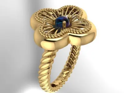 Ring Flower 3D print model