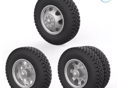 Truck wheels 1-32 3D print model