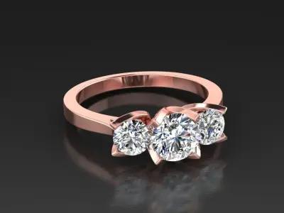 Diamond Jewelry Women Ring 3D print model 3D print model