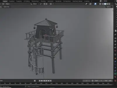 Forest House Low-poly 3D model