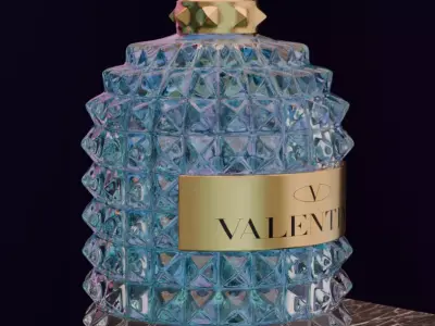 Valentino perfime light blue 3D model product for Advertising 3D model