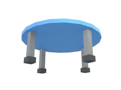 Trampoline v1 002 Low-poly 3D model