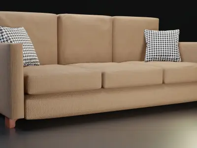 3D Modern Couch  Low-poly 3D model