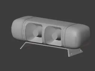 Lightbar rescue vehicle EU Game Ready Separated 3D Detail Low-poly 3D model