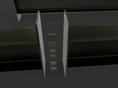 metal profile Low-poly 3D model