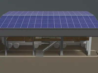Solar checkpoint station 24i12 3D model