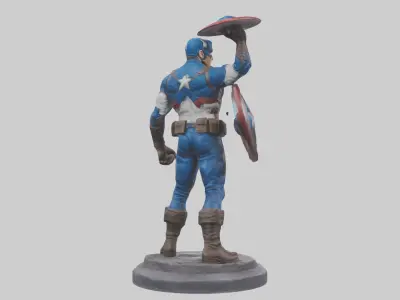 Captain America statue model 3D model