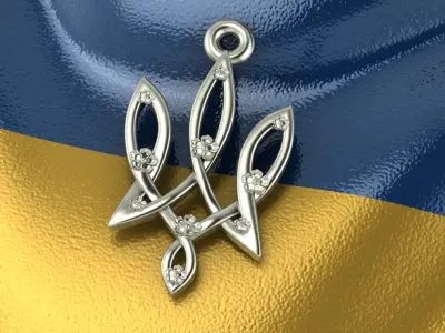 Ukrainian Trident 3D print model 4