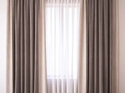 Set 64 Curtains 3D model