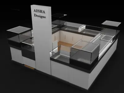Booth Exhibition Stand a334 3D model